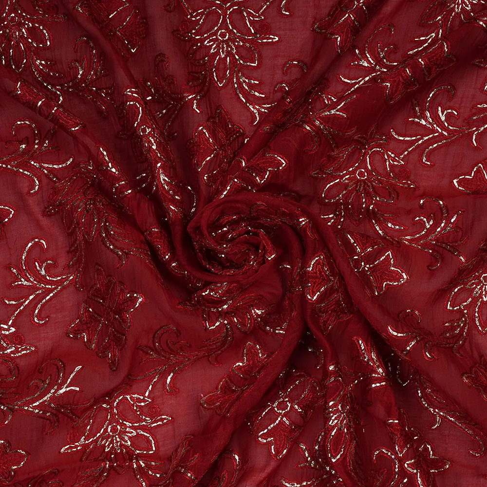 SILK CHANDERI EMBROIDERY